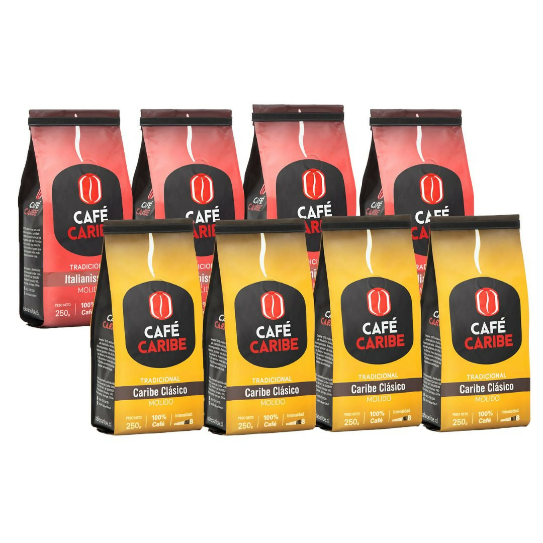 x8 Café Pack Gran Tradicional Molido 250gr - 2 kilos