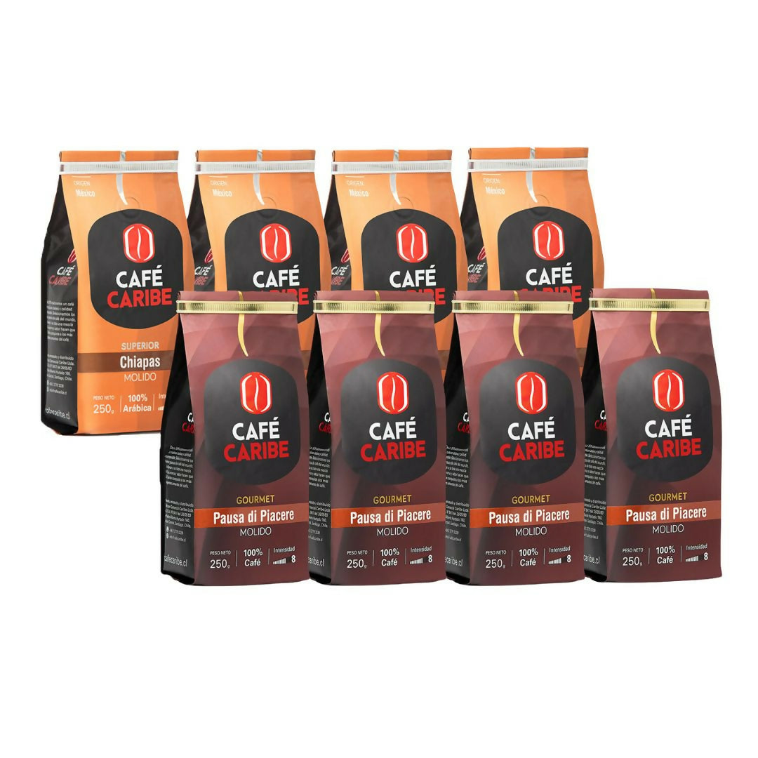 x8 Café Pack Gran Gourmet Molido 250gr - 2 kilos